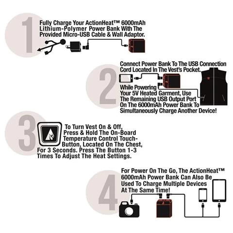 Action Heat ActionHeat 5V Battery Heated Softshell Vest - Women's 6 Action Heat ActionHeat 5V Battery Heated Softshell Vest - Women's - Image 4